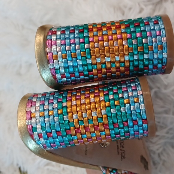 Antonio Melani x The Nat Note Heels Multicolored Sandals All Leather Size 6M NEW - Picture 14 of 16